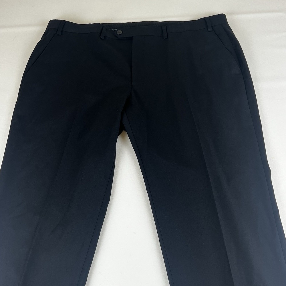 Lauren Ralph Lauren 40x30 Black Flat Front 70% Wool Dress Mens Pants - Picture 4 of 8